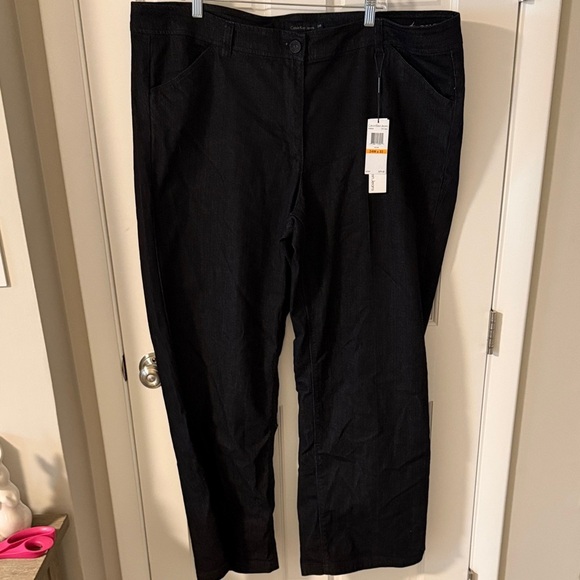 Calvin Klein Jeans Denim - Calvin Klein Women’s Plus Black Denim Trouser Jeans High Rise Size 24W